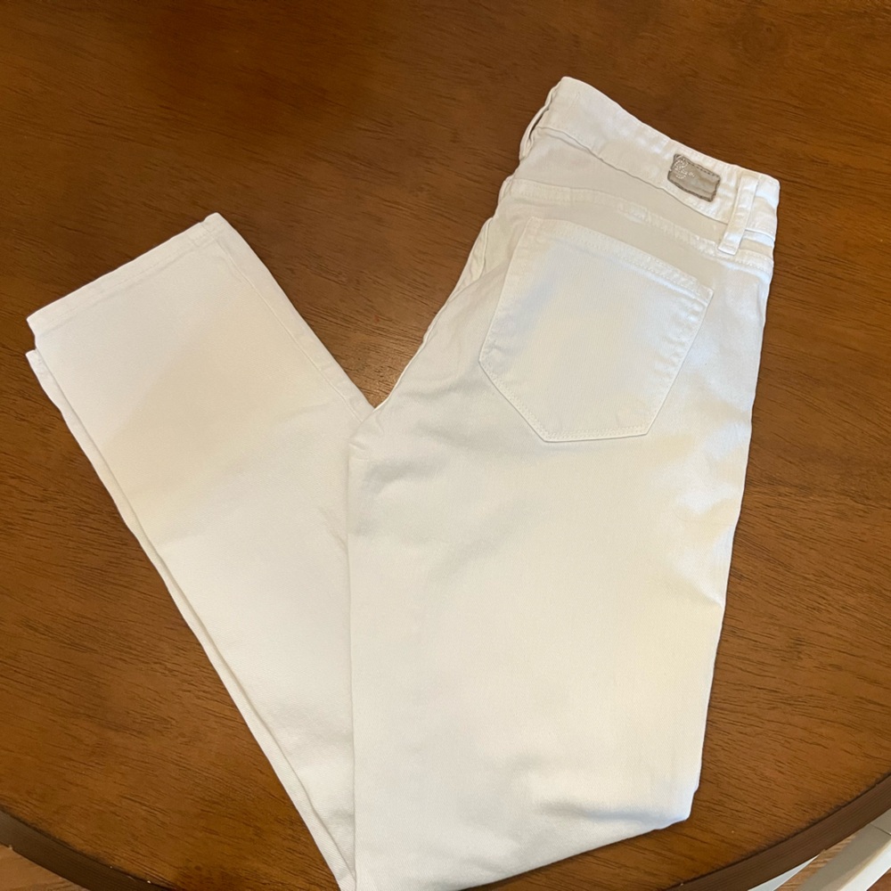 Paige Peg Skinny White Jeans - Picture 2 of 5